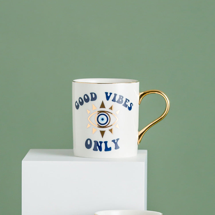 Wholesale Devil's Eye Ceramic Lovers Mug Cup